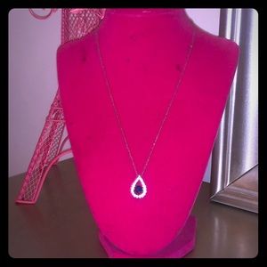 Blue Sapphire Silver Necklace